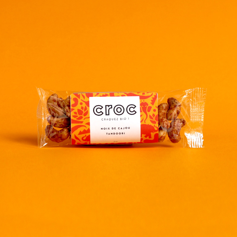 SACHET-TANDOORI noix de cajou tandoori croc snack noix de cajou bio et éthiques équitable grossiste noix de cajou bio sachet